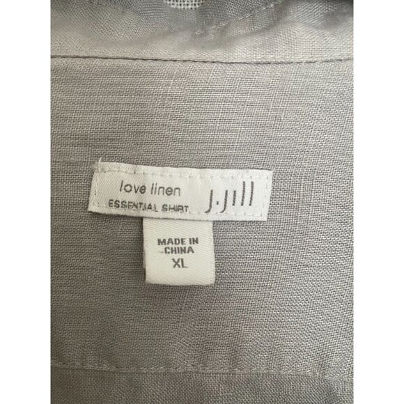 J. Jill Light Gray Button Down Shirt - Picture 3 of 7
